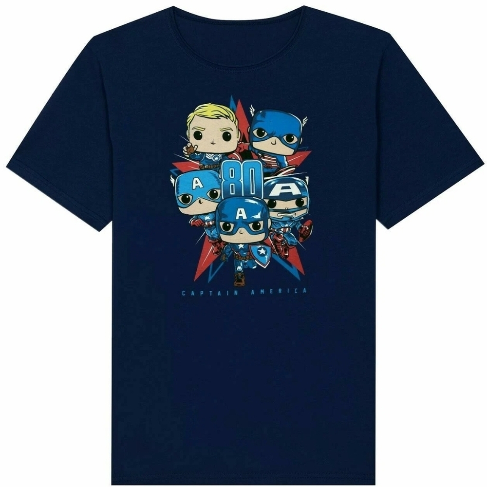 Captain America 80th Funko Graphic T-Shirt - New - Size XL